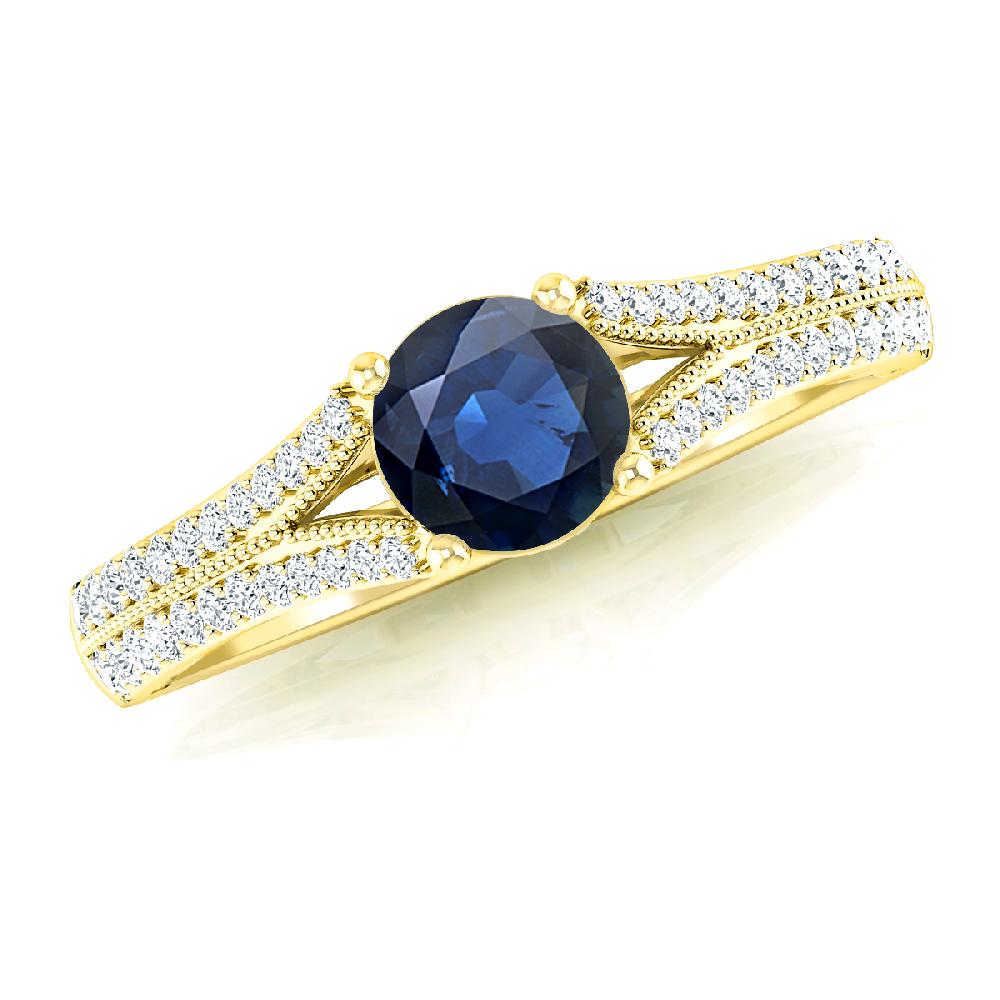 Yellow Gold - Sapphire