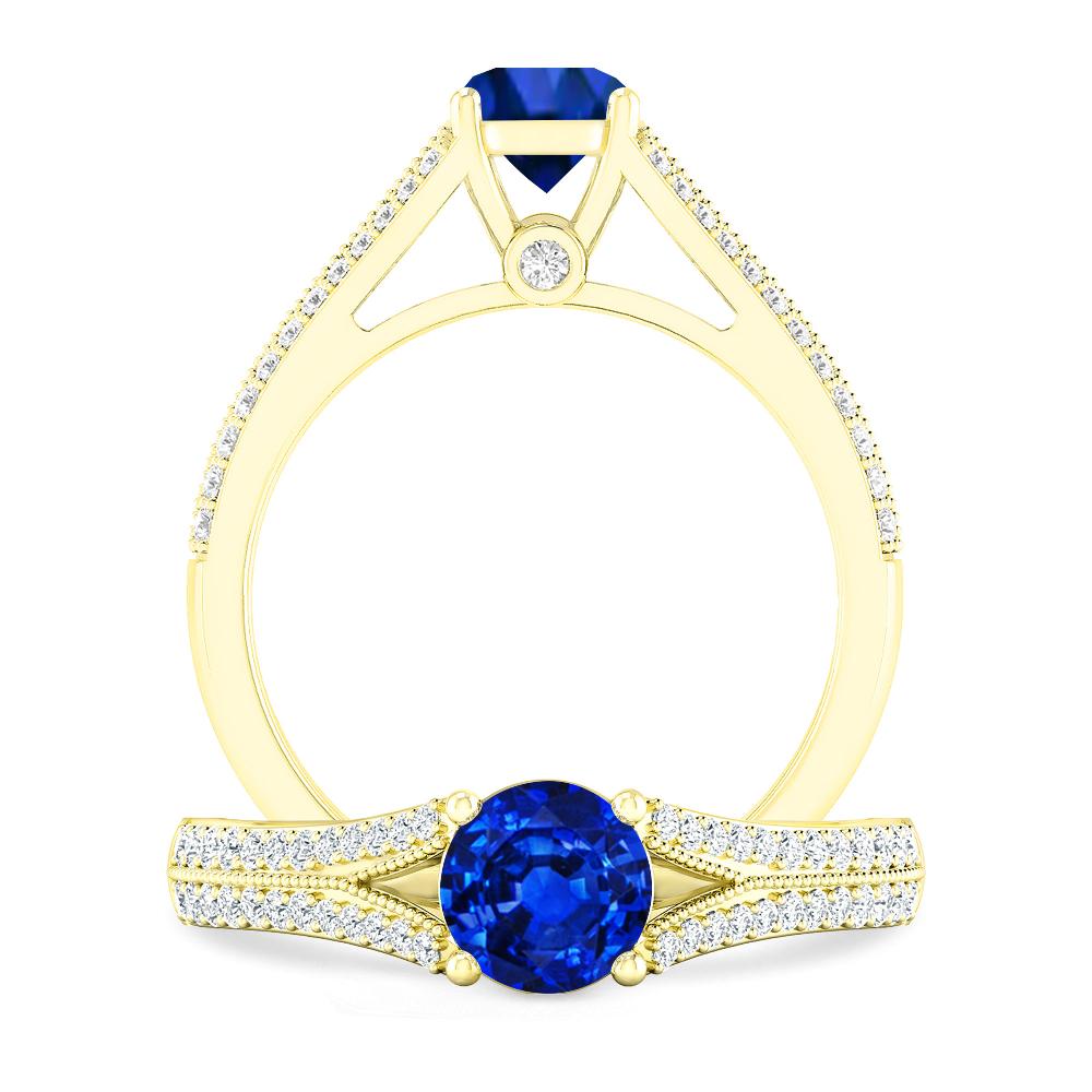 Yellow Gold - Sapphire