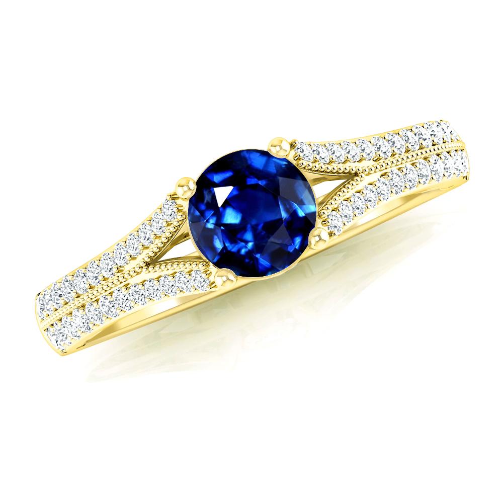 Yellow Gold - Sapphire