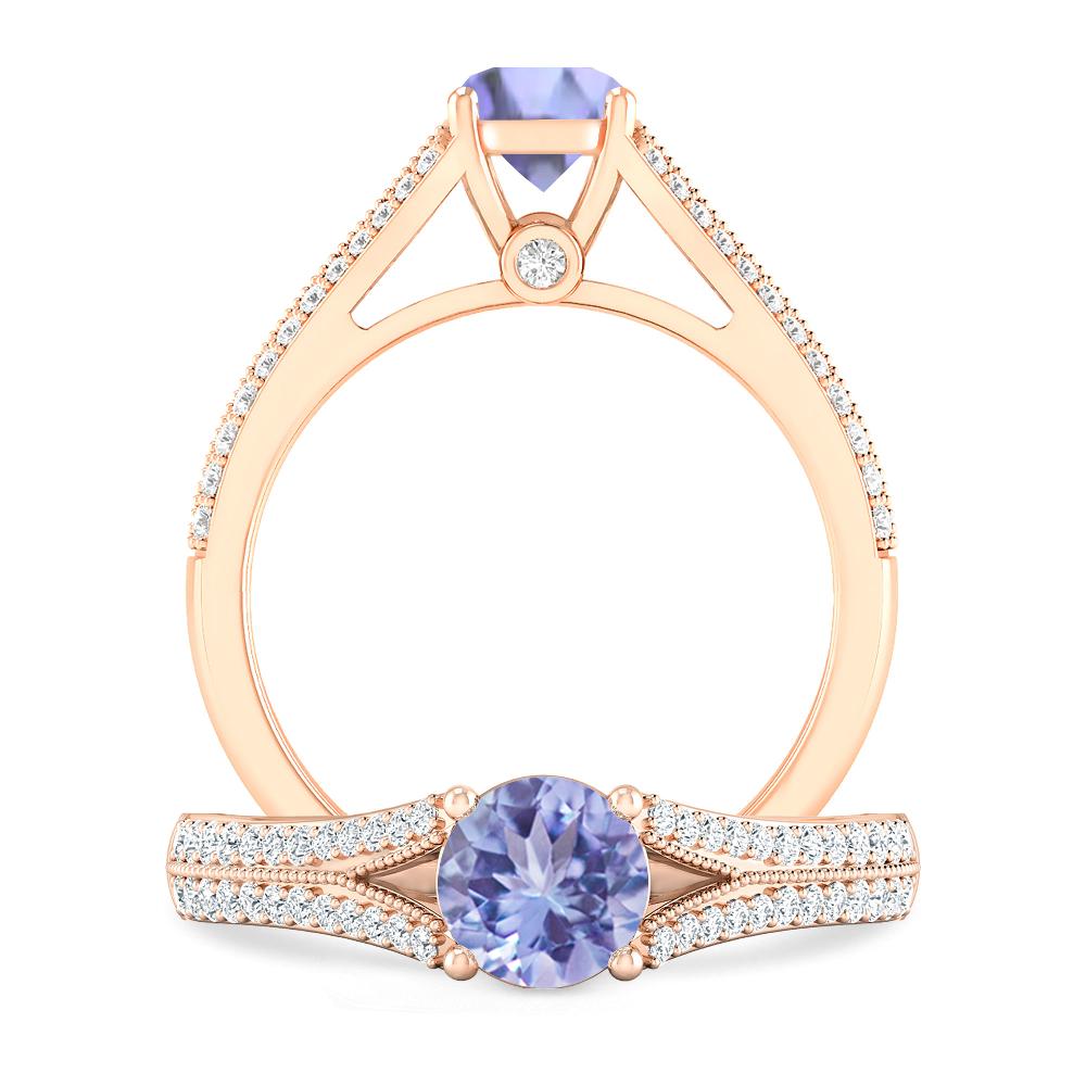 Rose Gold - Tanzanite