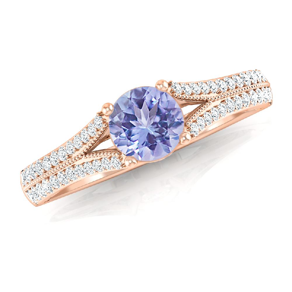 Rose Gold - Tanzanite