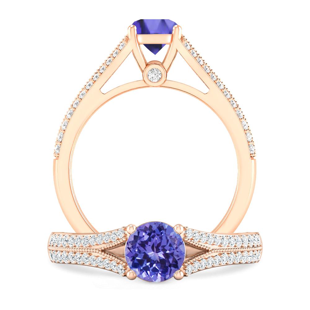 Rose Gold - Tanzanite