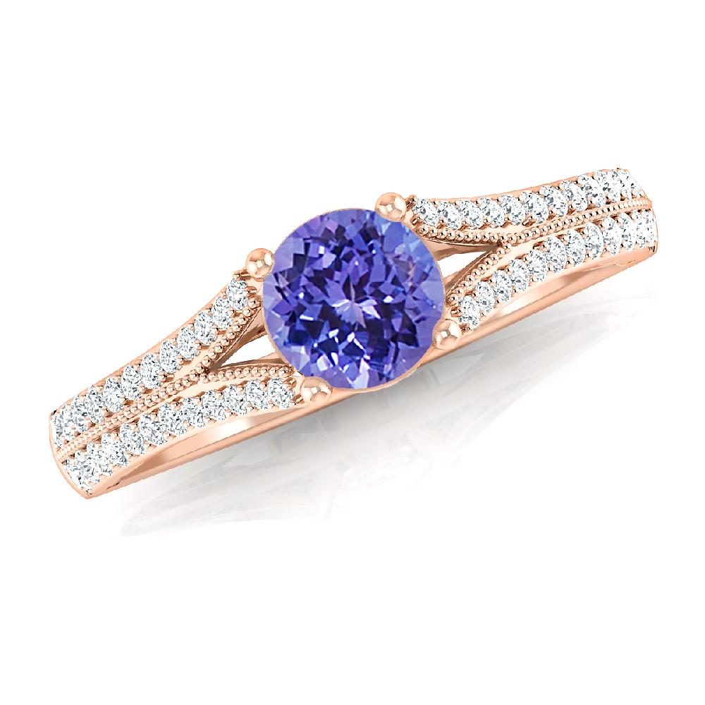 Rose Gold - Tanzanite