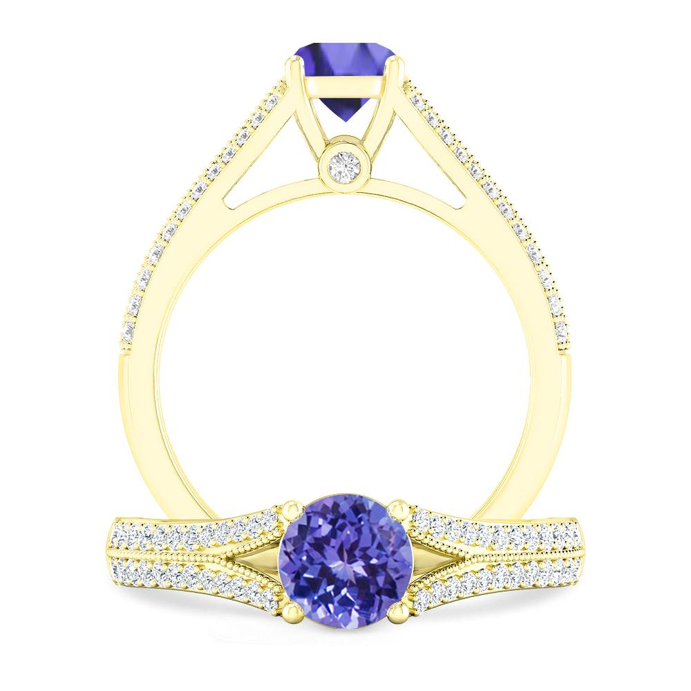 Yellow Gold - Tanzanite