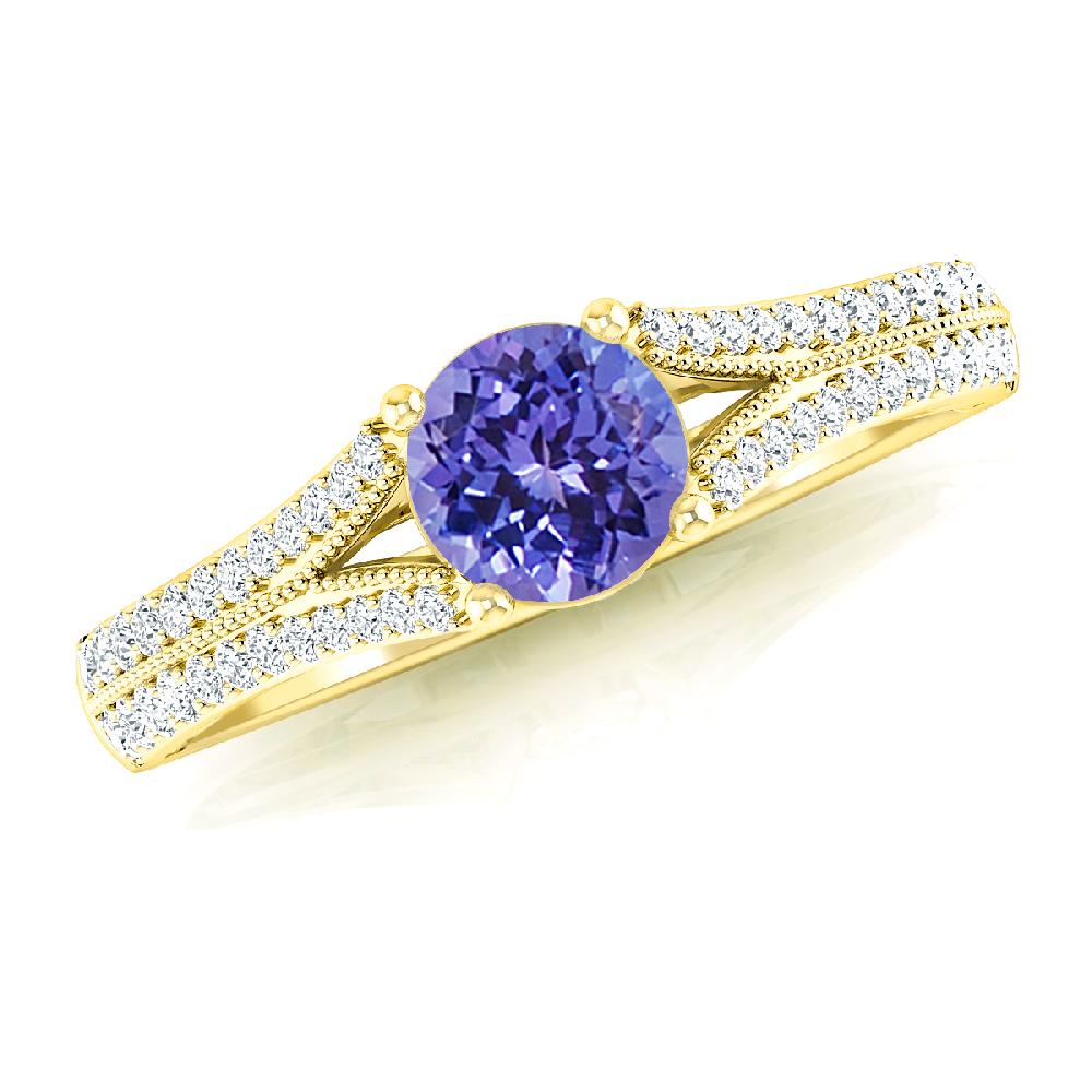 Yellow Gold - Tanzanite