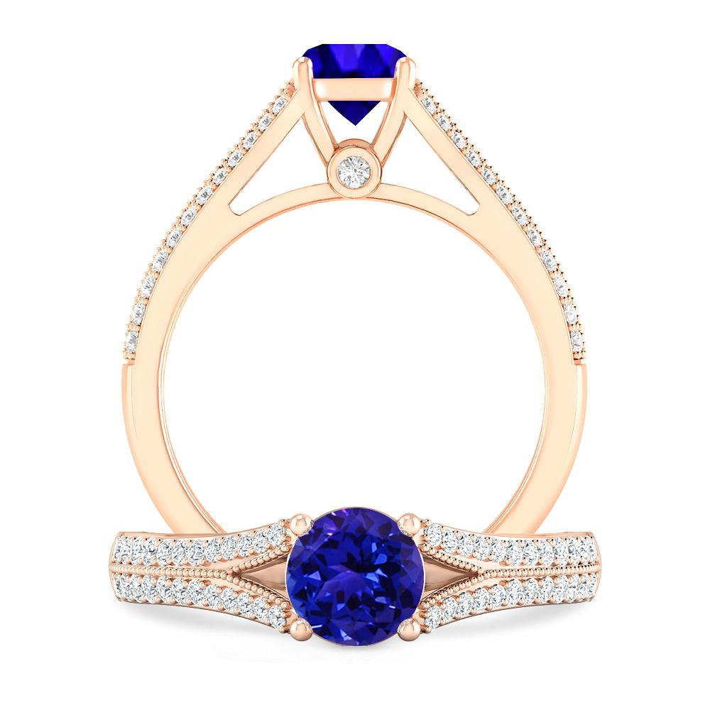 Rose Gold - Tanzanite