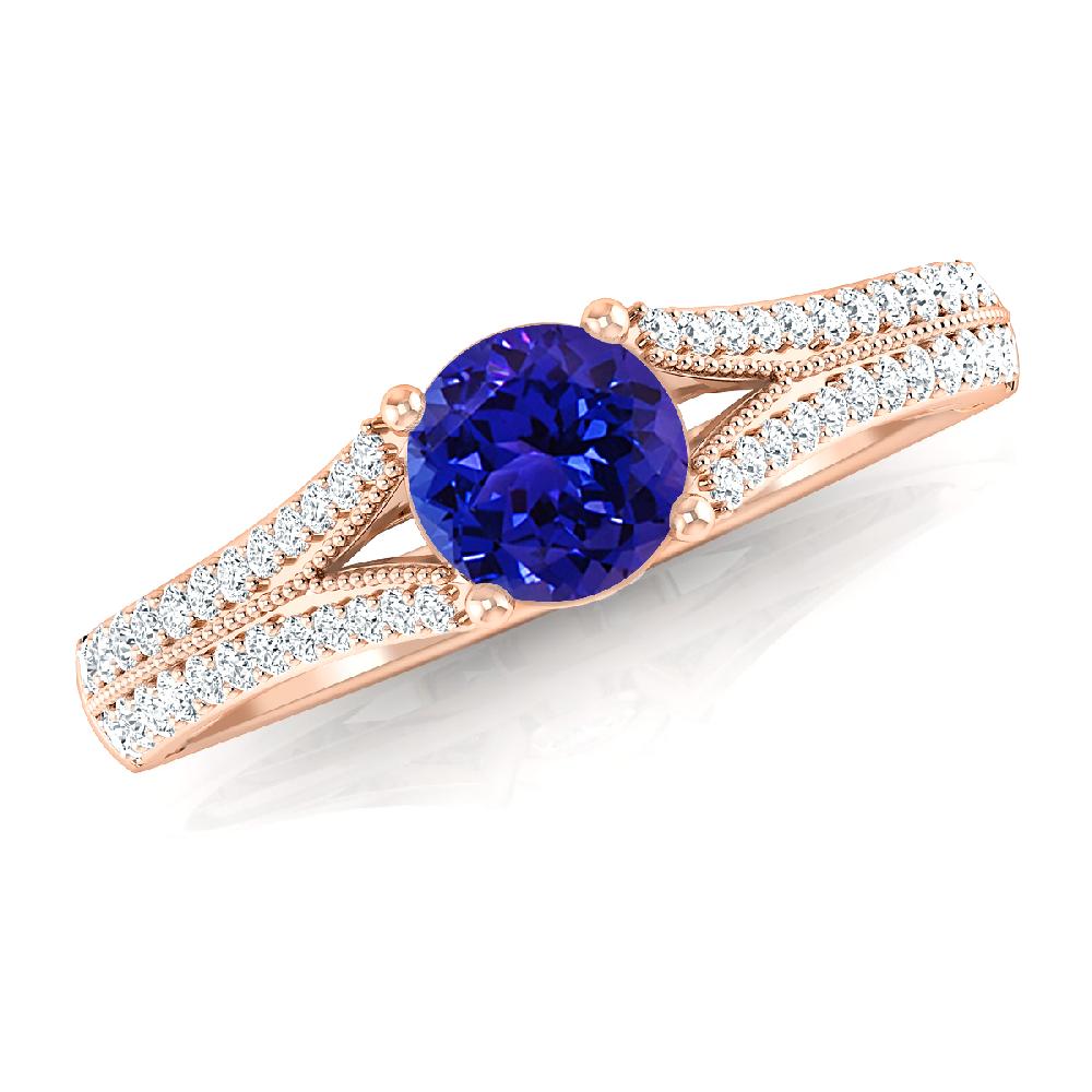 Rose Gold - Tanzanite