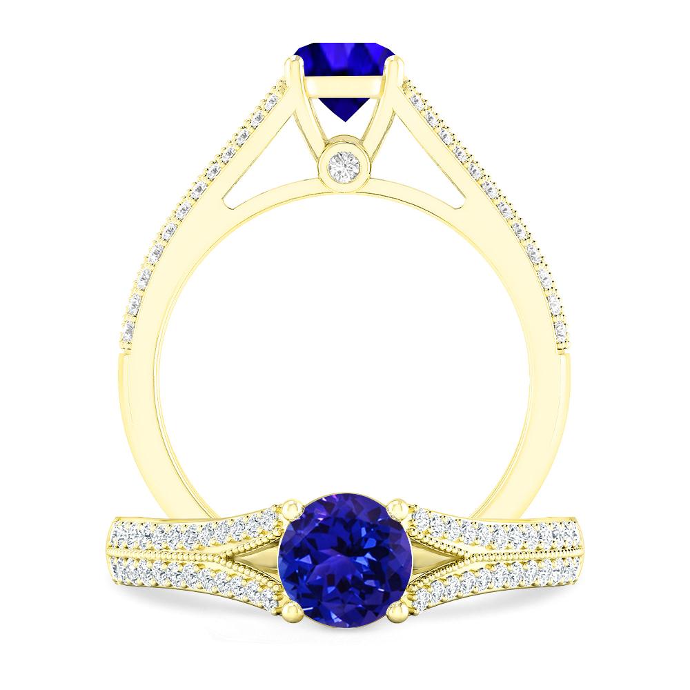 Yellow Gold - Tanzanite