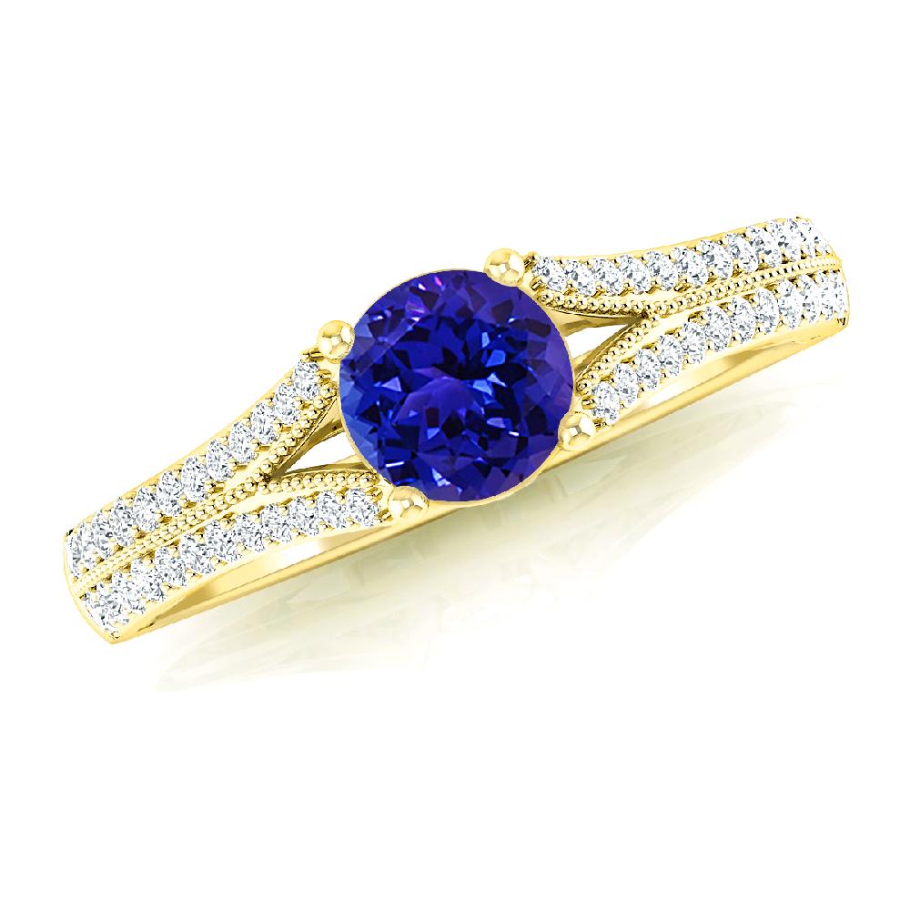 Yellow Gold - Tanzanite