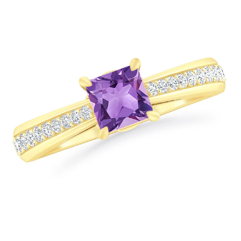 Yellow Gold - Amethyst