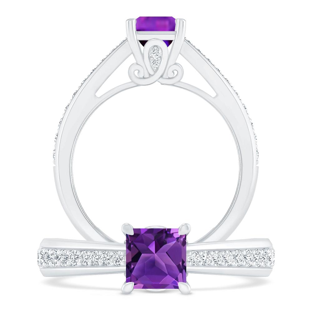 White Gold - Amethyst