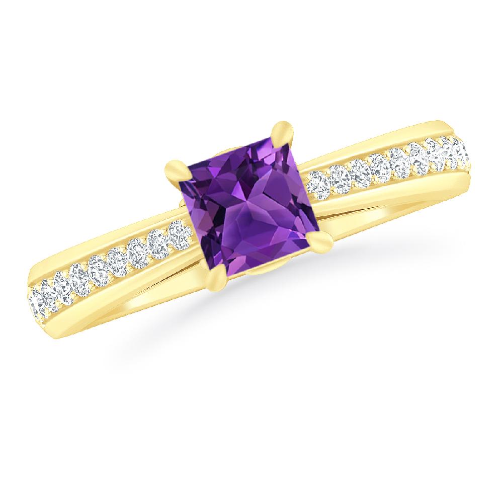 Yellow Gold - Amethyst