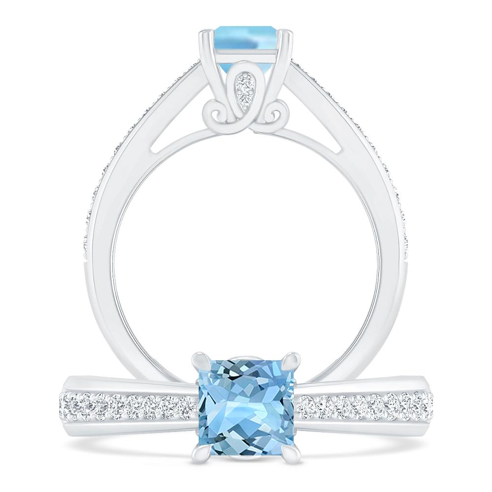 White Gold - Aquamarine