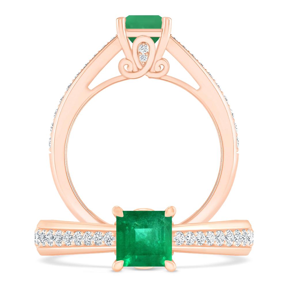 Rose Gold - Emerald