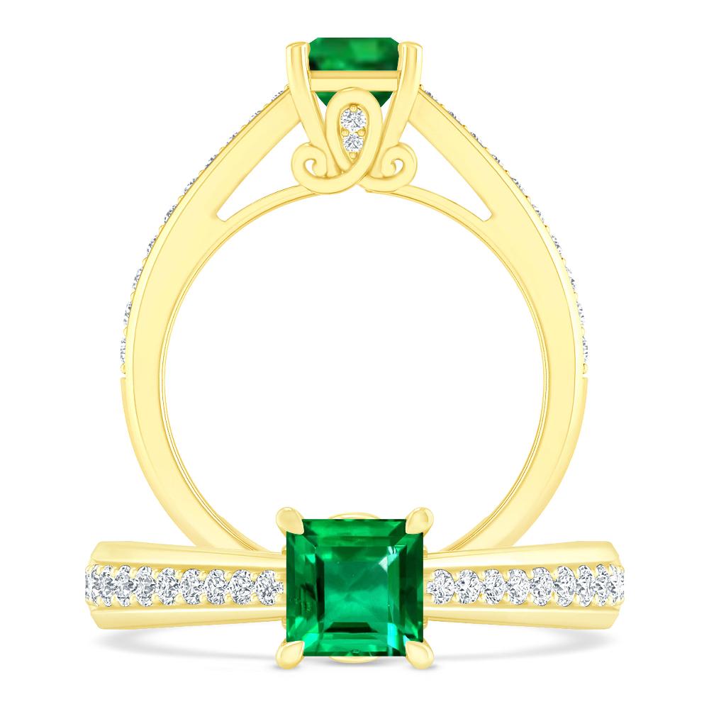 Yellow Gold - Emerald