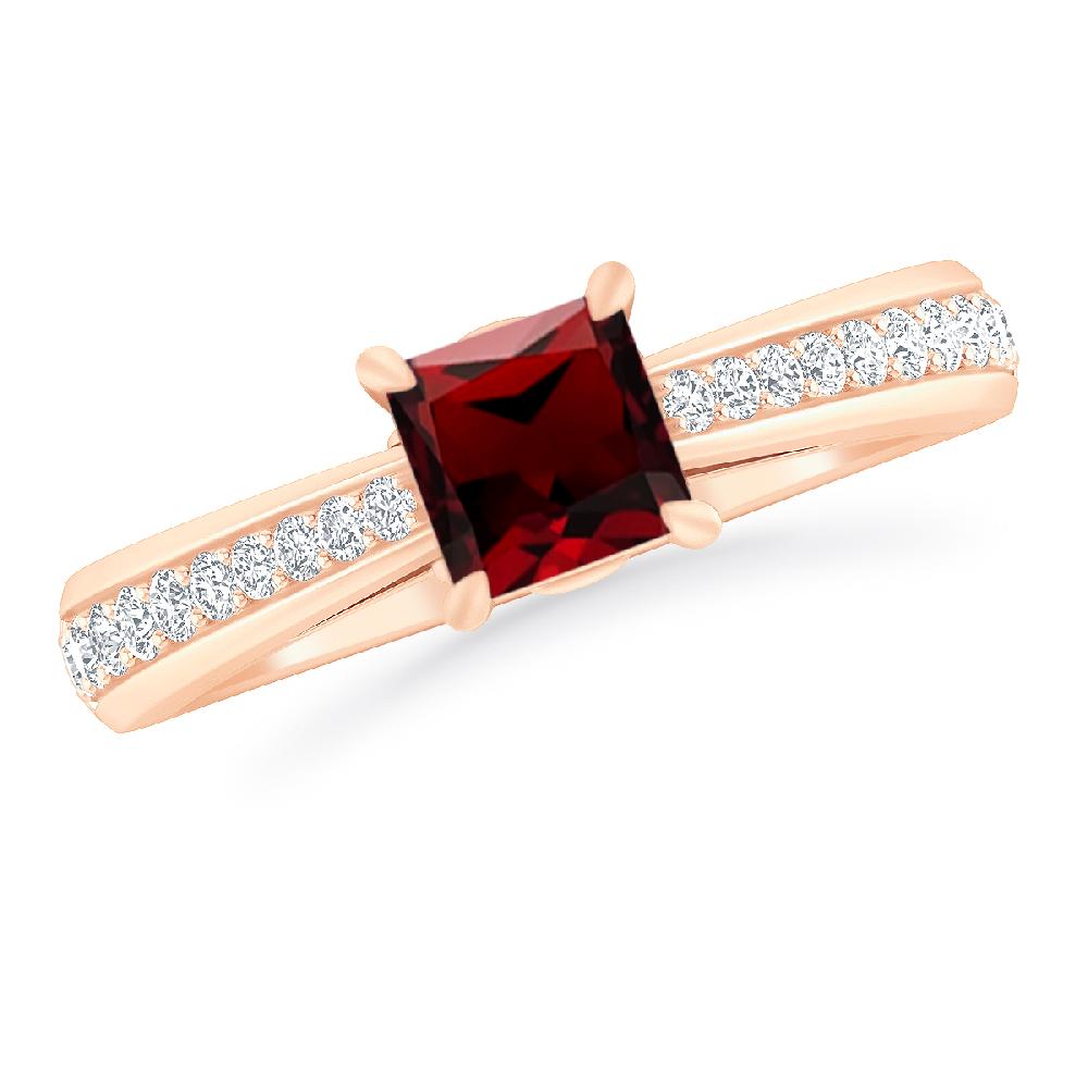 Rose Gold - Garnet