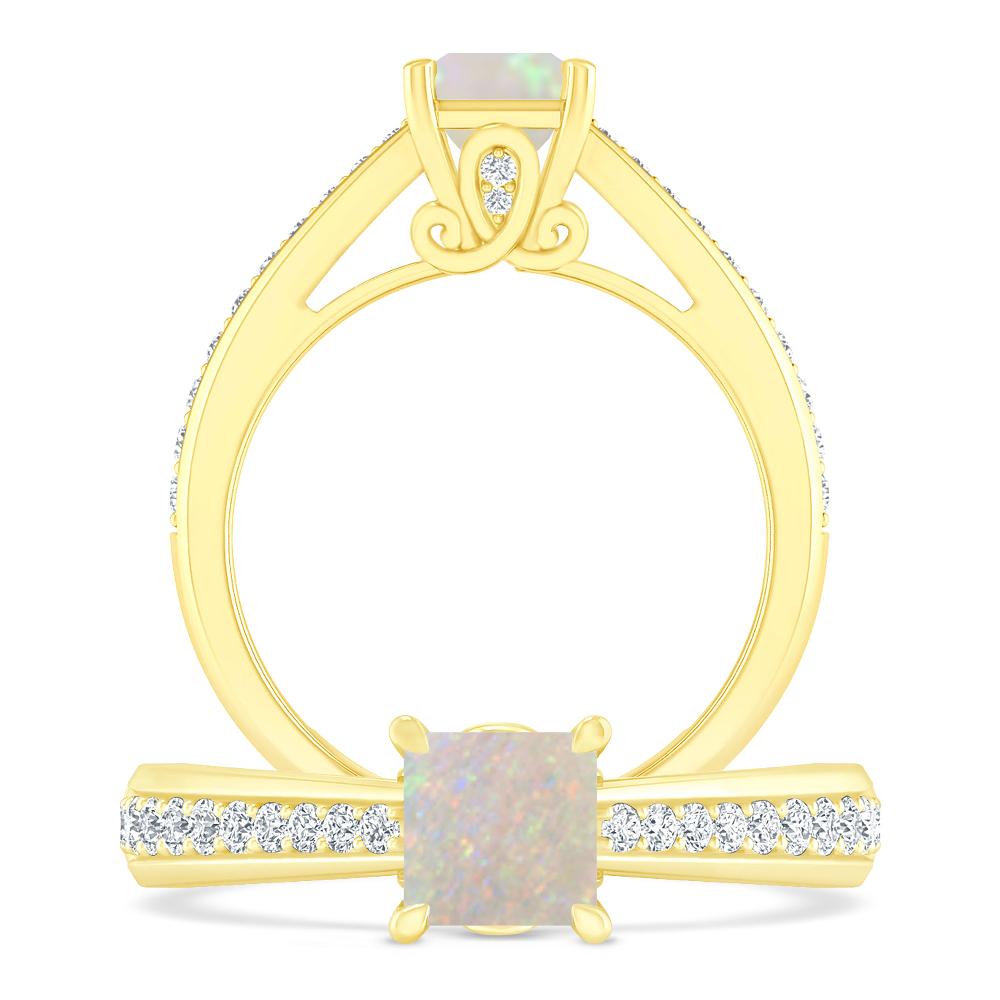 Yellow Gold - Opal