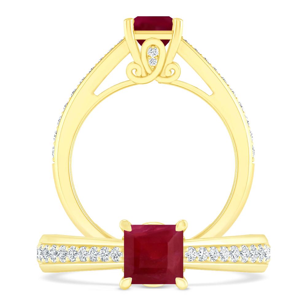 Yellow Gold - Ruby