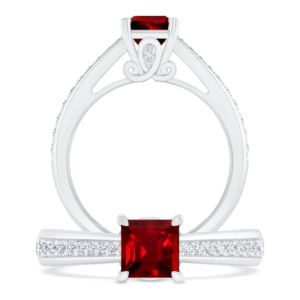 White Gold - Ruby