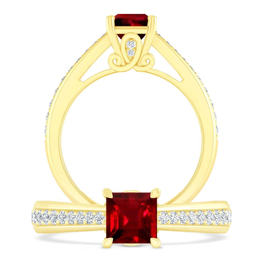 Yellow Gold - Ruby