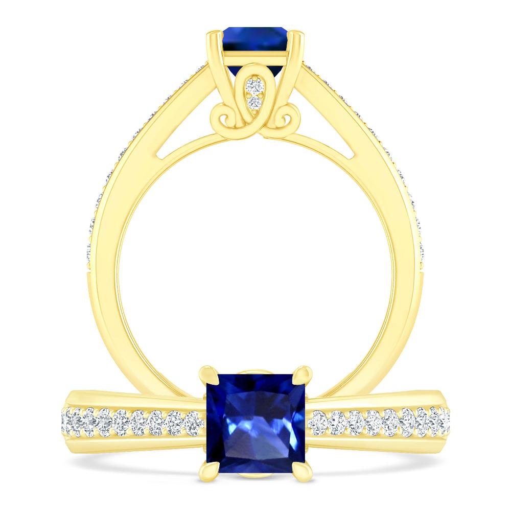 Yellow Gold - Sapphire