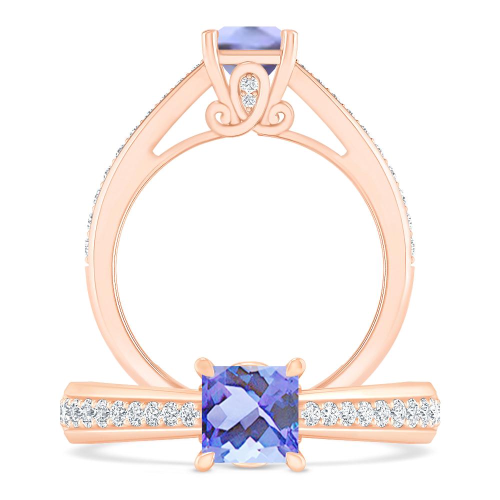 Rose Gold - Tanzanite