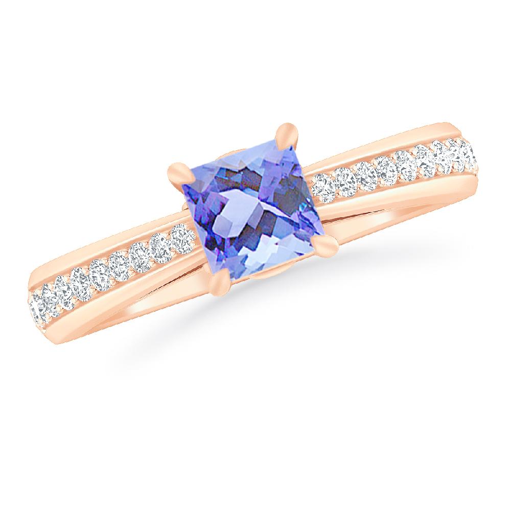 Rose Gold - Tanzanite