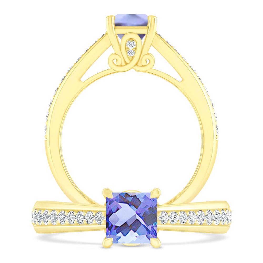 Yellow Gold - Tanzanite