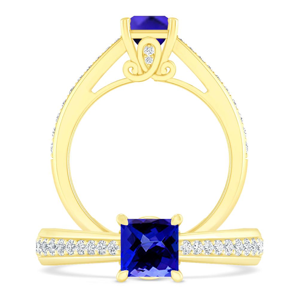 Yellow Gold - Tanzanite