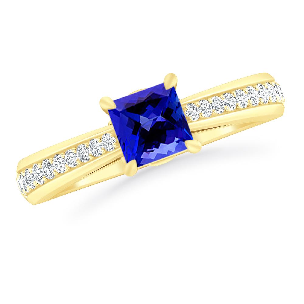 Yellow Gold - Tanzanite