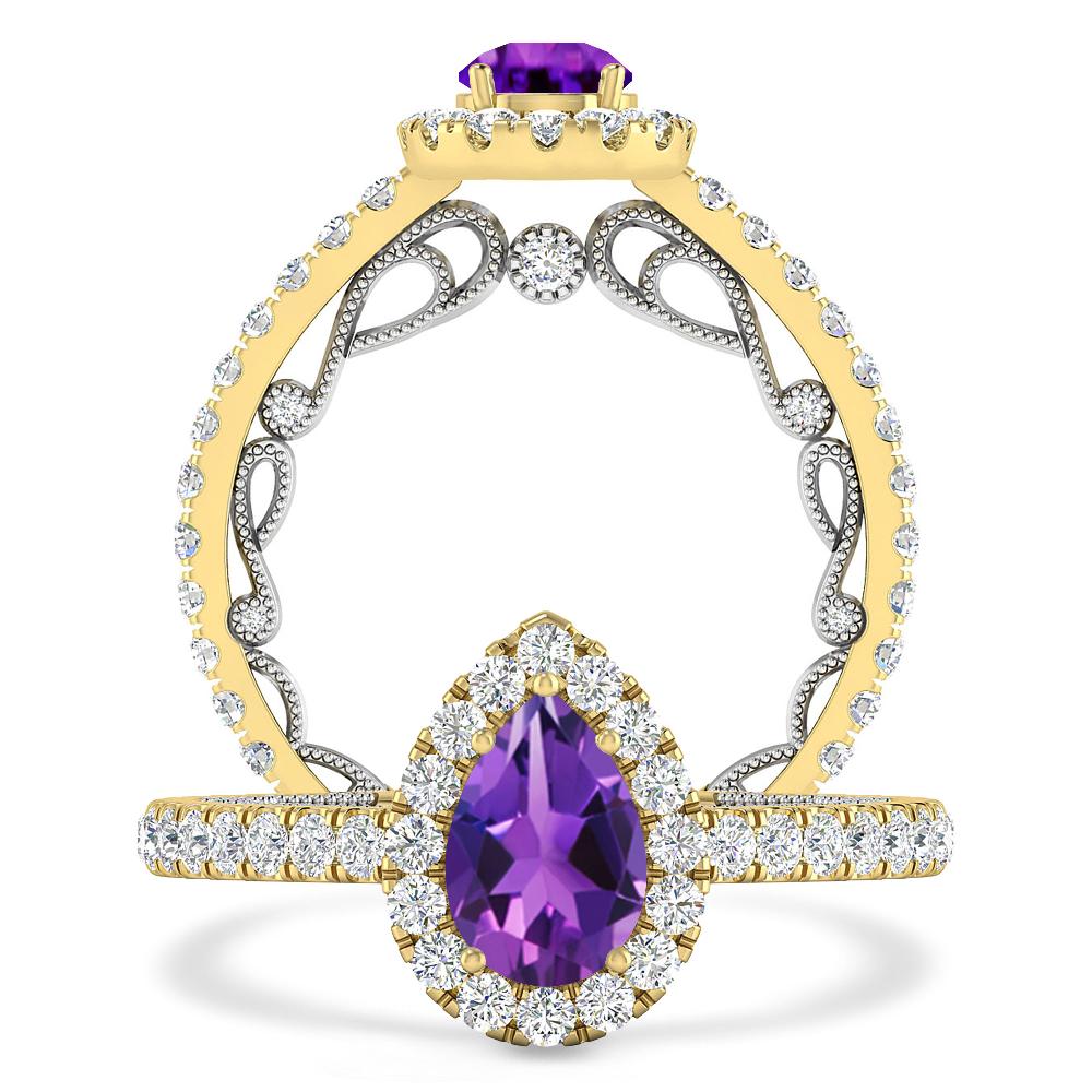 Yellow Gold - Amethyst