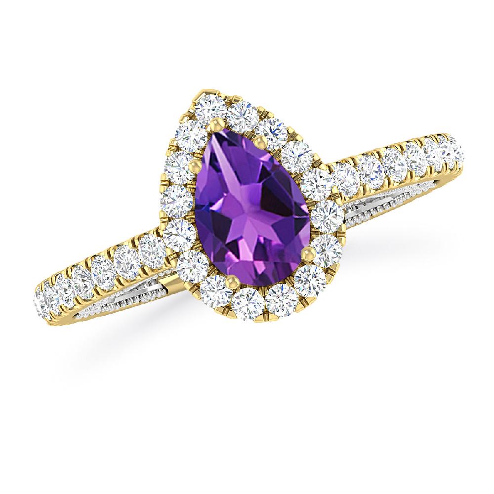 Yellow Gold - Amethyst