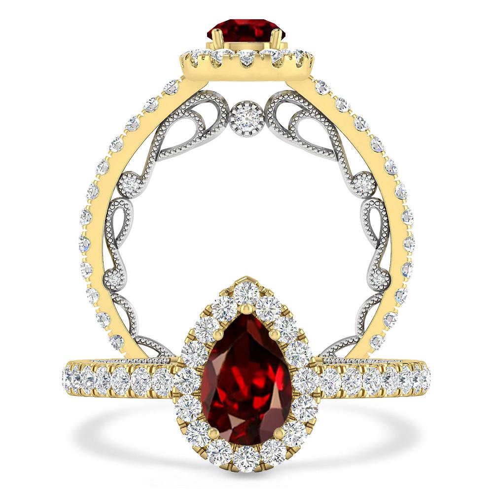 Yellow Gold - Garnet