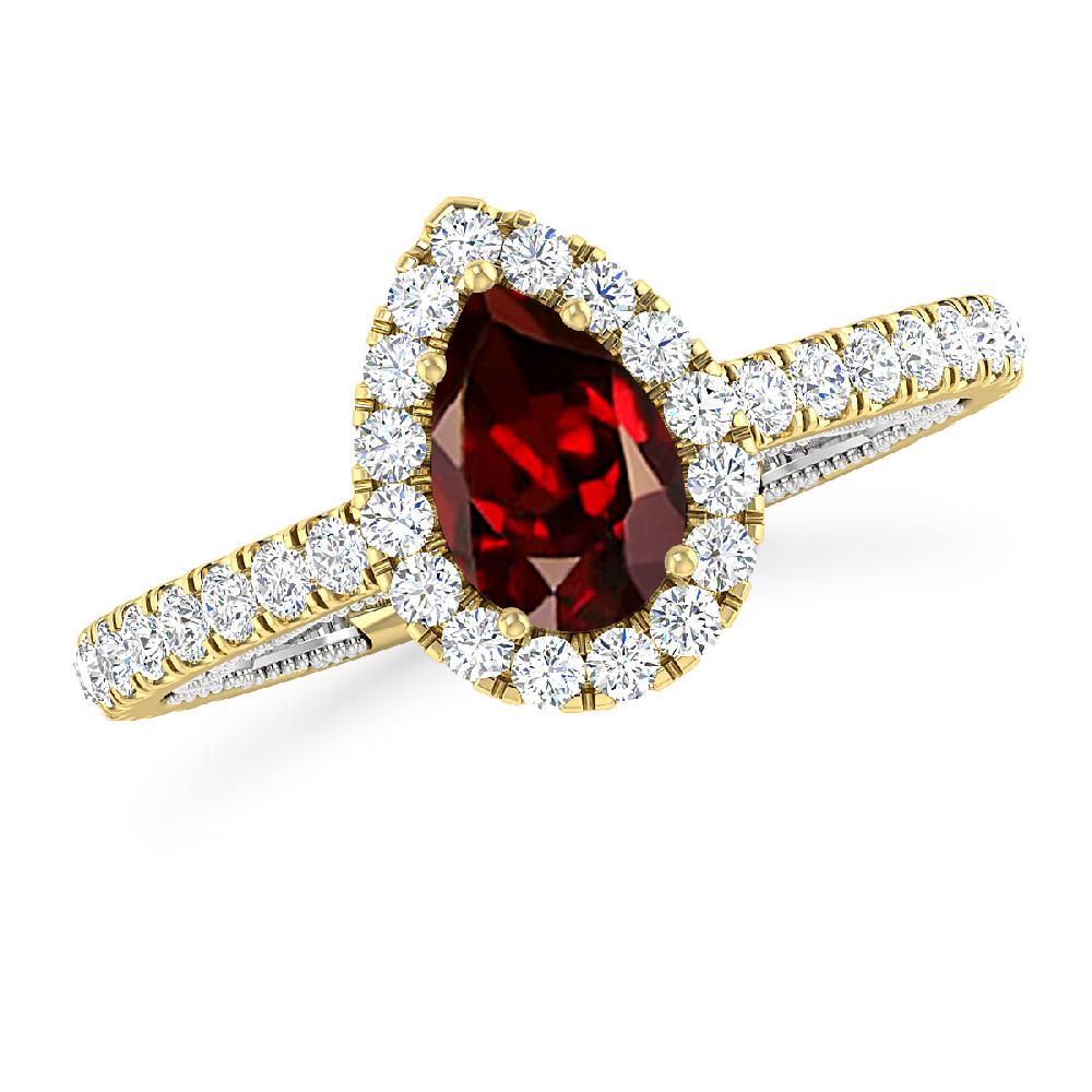 Yellow Gold - Garnet