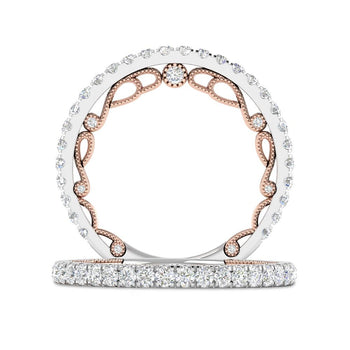 White Gold/Rose Gold - Round