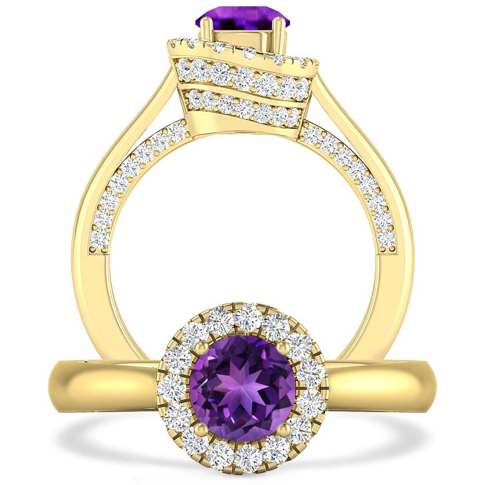 Yellow Gold - Amethyst