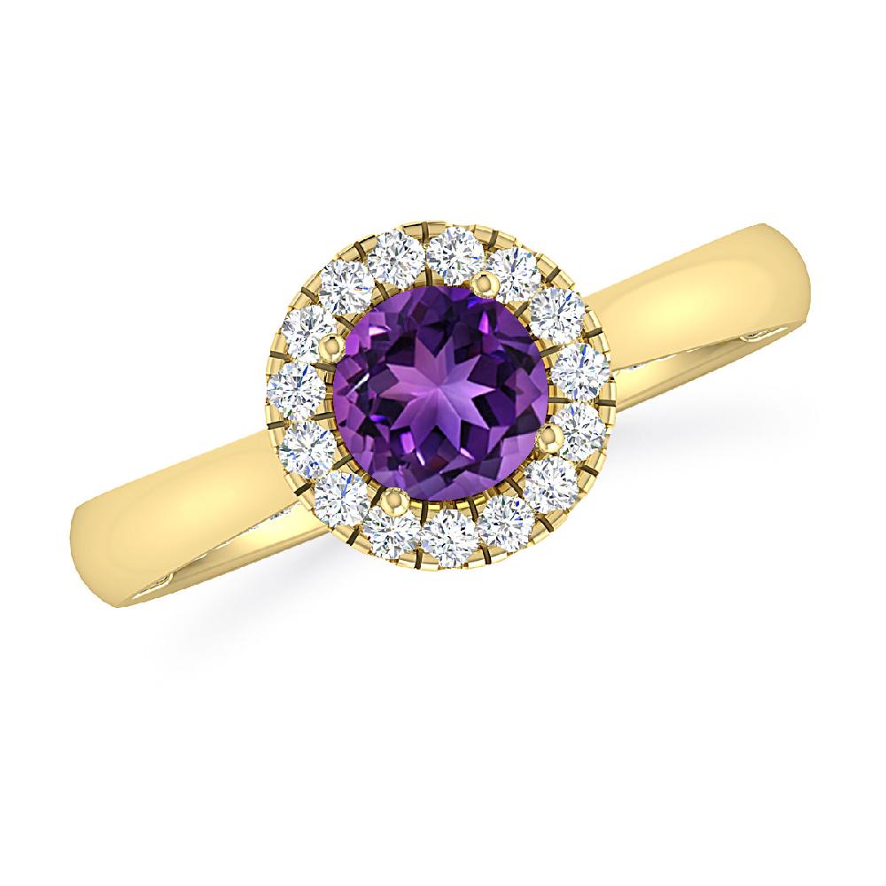 Yellow Gold - Amethyst