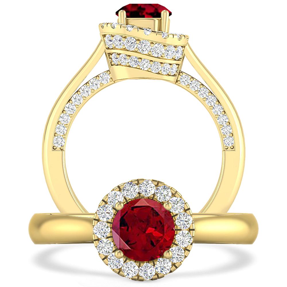 Yellow Gold - Garnet