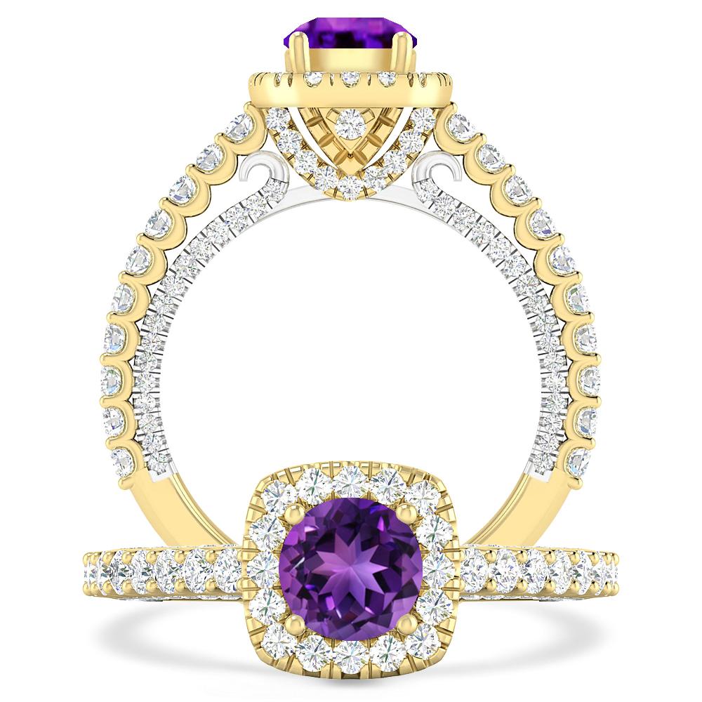 Yellow Gold - Amethyst