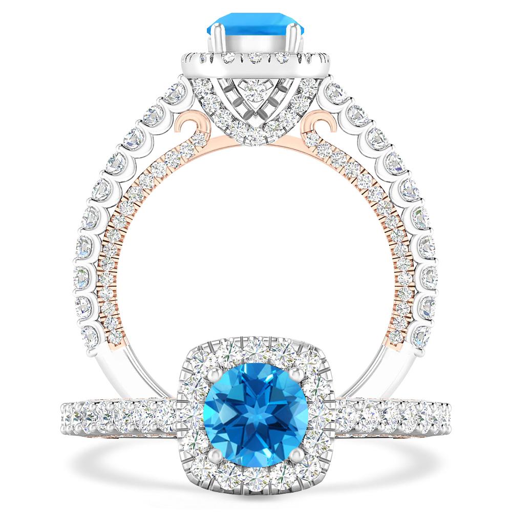 White Gold - Blue Topaz