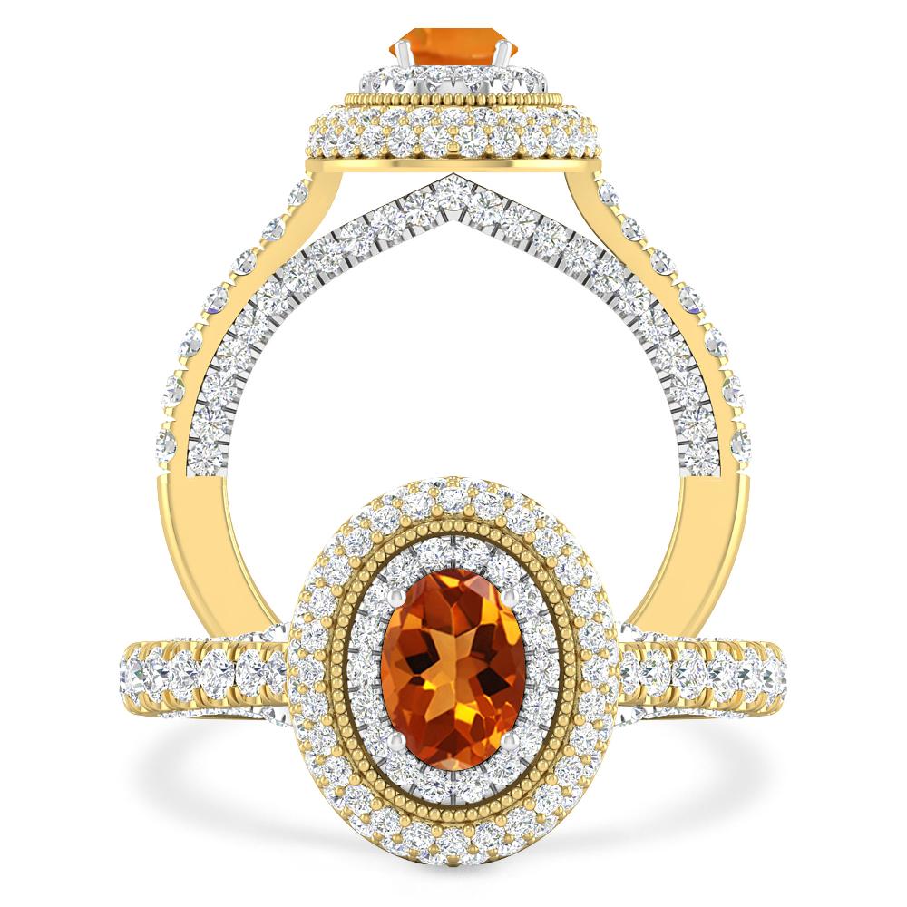 Yellow Gold/White Gold - Citrine