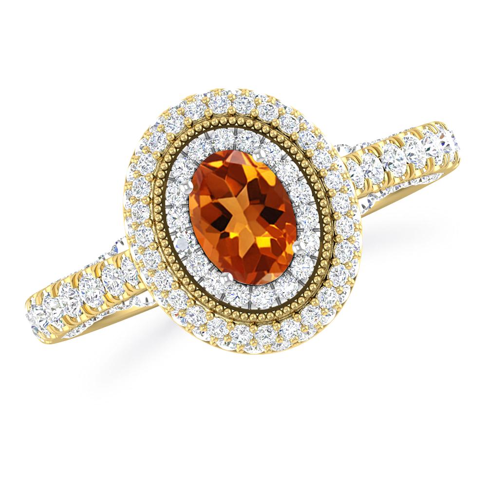 Yellow Gold/White Gold - Citrine