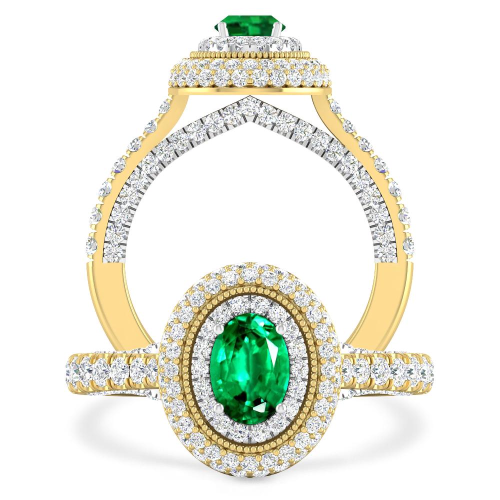 Yellow Gold/White Gold - Emerald