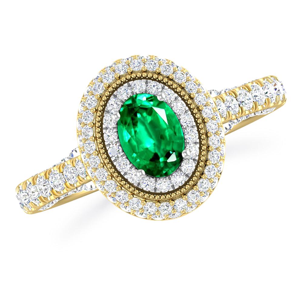 Yellow Gold/White Gold - Emerald