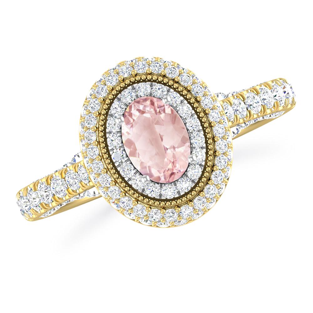 Yellow Gold/White Gold - Morganite