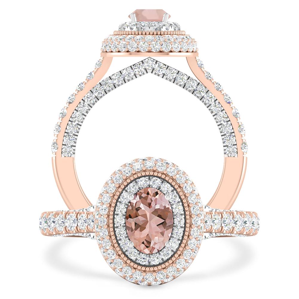 Rose Gold/White Gold - Morganite