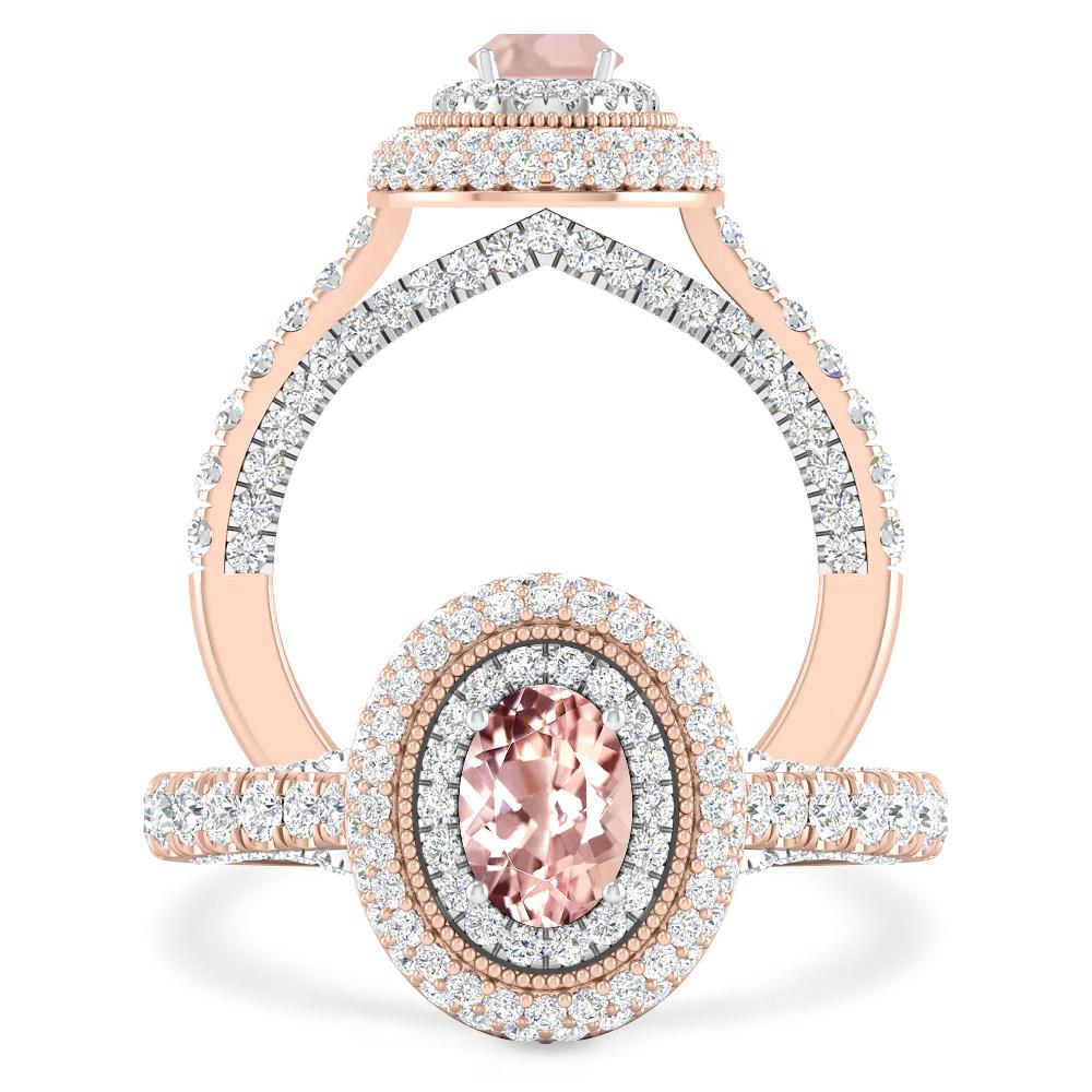 Rose Gold/White Gold - Morganite