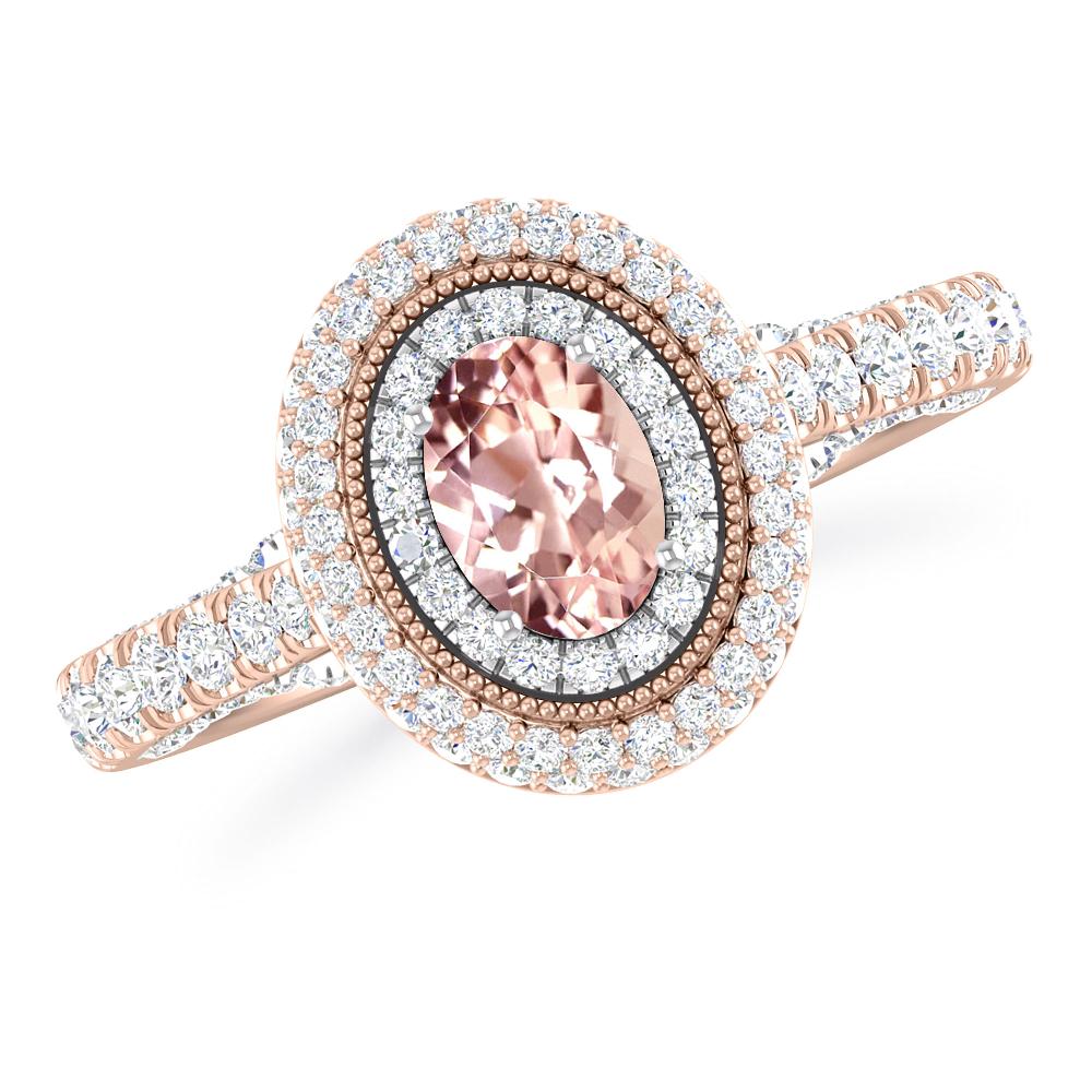 Rose Gold/White Gold - Morganite