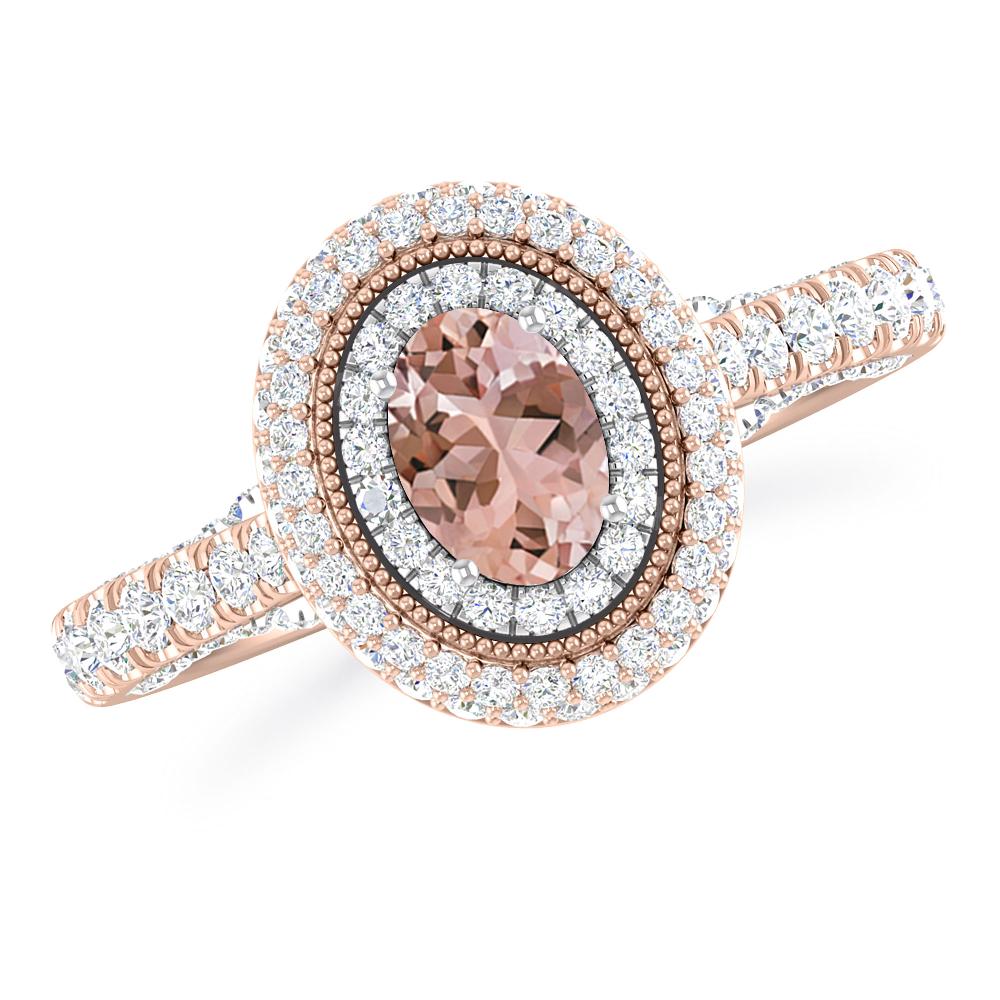 Rose Gold/White Gold - Morganite