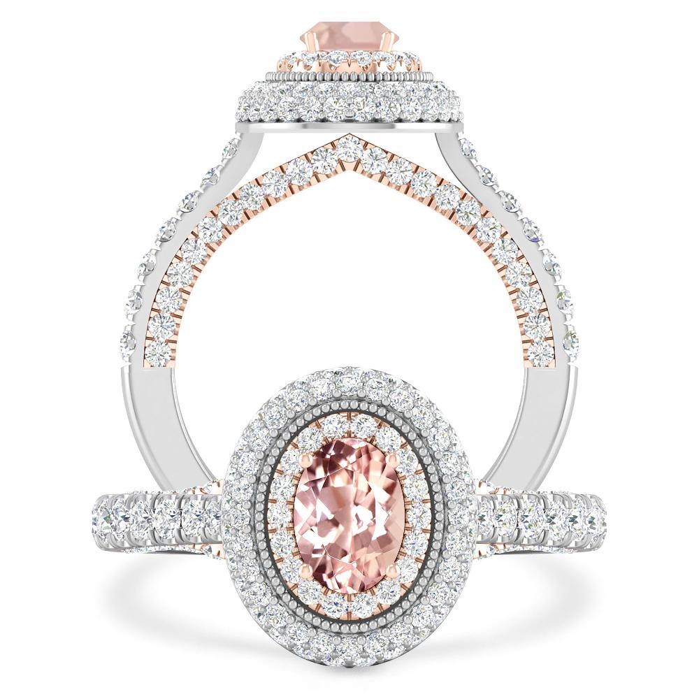 White Gold/Rose Gold - Morganite